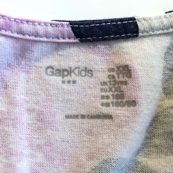 Gap Kids 13Y Floral Print No-Sleeve Shirt Not Used - Picture 3 of 6